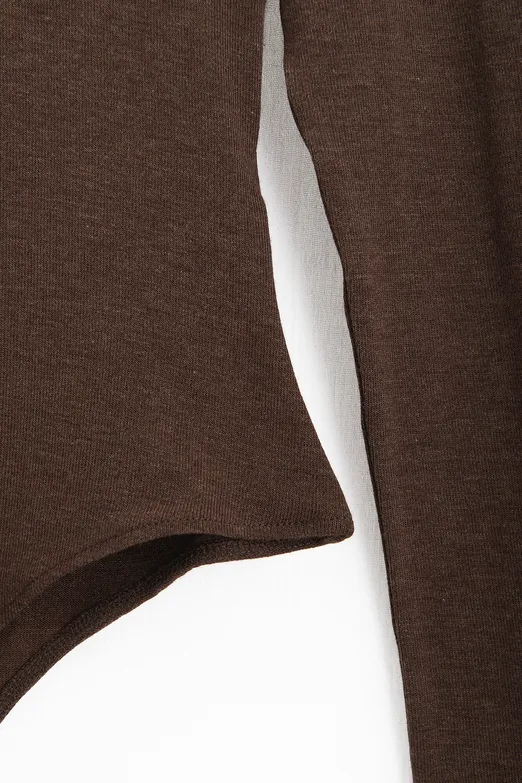 Bayan Kahverengi Bisiklet Yakalı Bodysuit - BSL