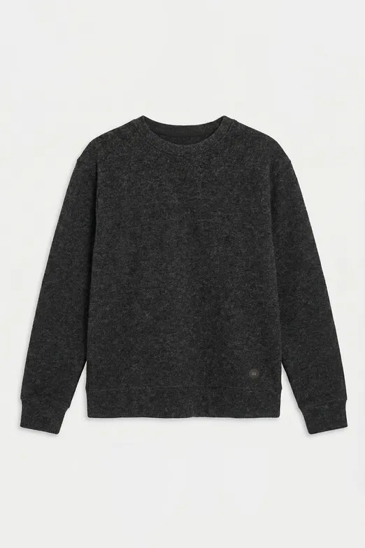 Bayan Siyah Soft Oversize Sweatshirt - BSL