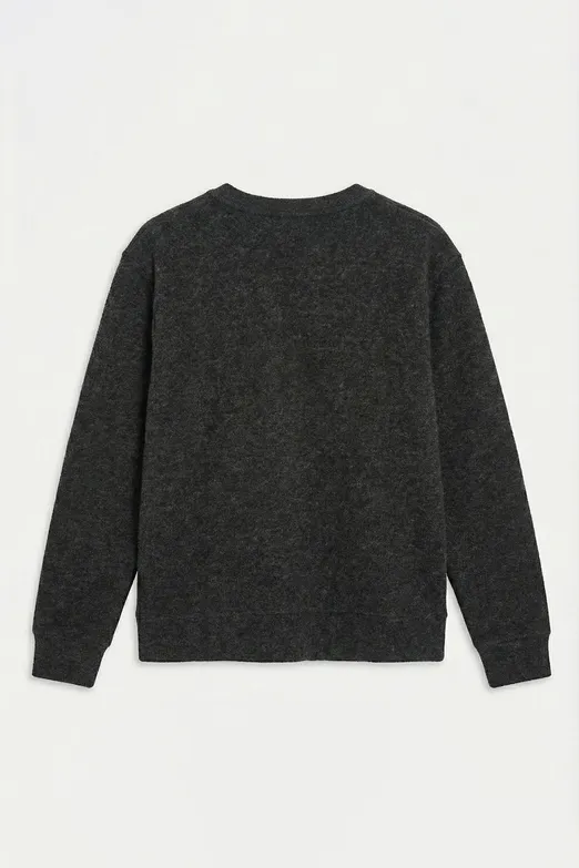 Bayan Siyah Soft Oversize Sweatshirt - BSL