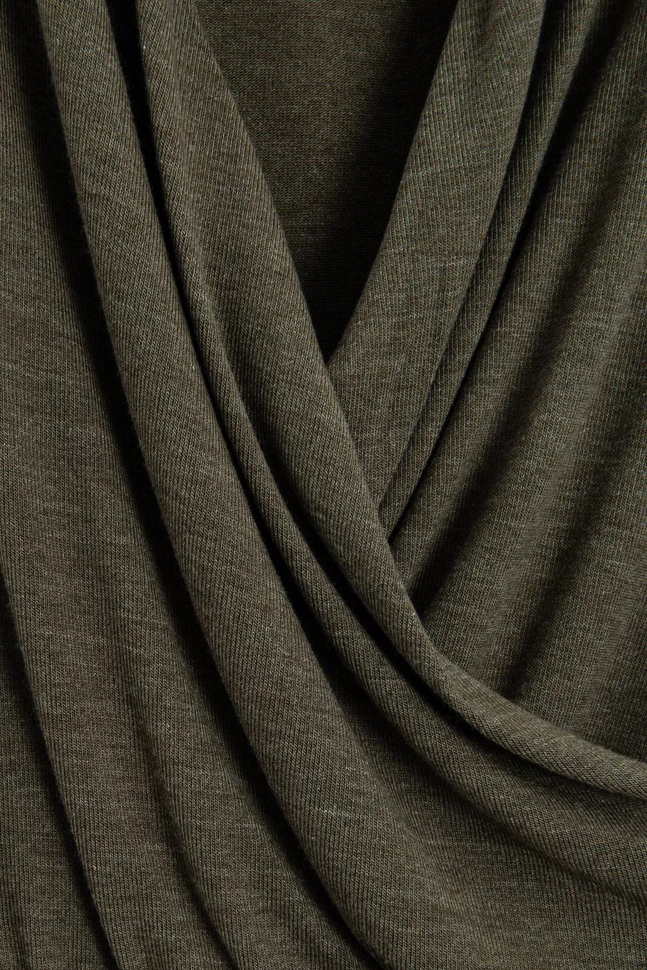 Bayan Haki Soft Kruvaze Bodysuit