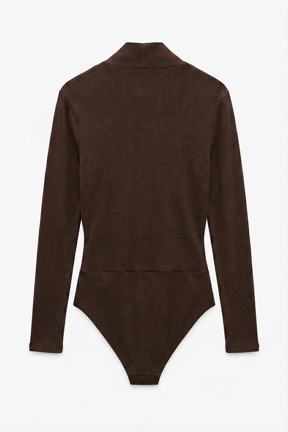 Bayan Kahverengi Soft Kruvaze Bodysuit