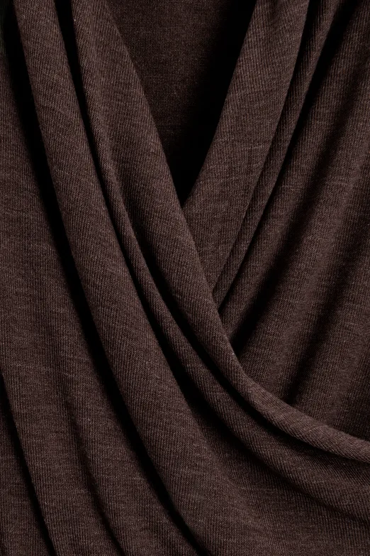 Bayan Kahverengi Soft Kruvaze Bodysuit - BSL