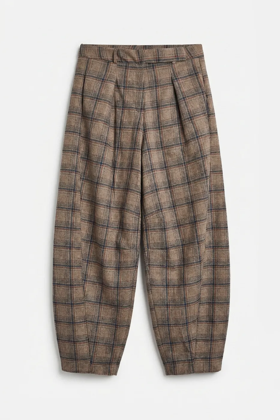 Bayan Vizon Ekoseli Balon Pantolon