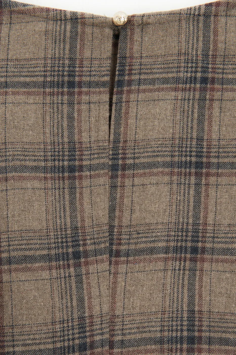 Bayan Vizon Ekoseli Asimetrik Bluz