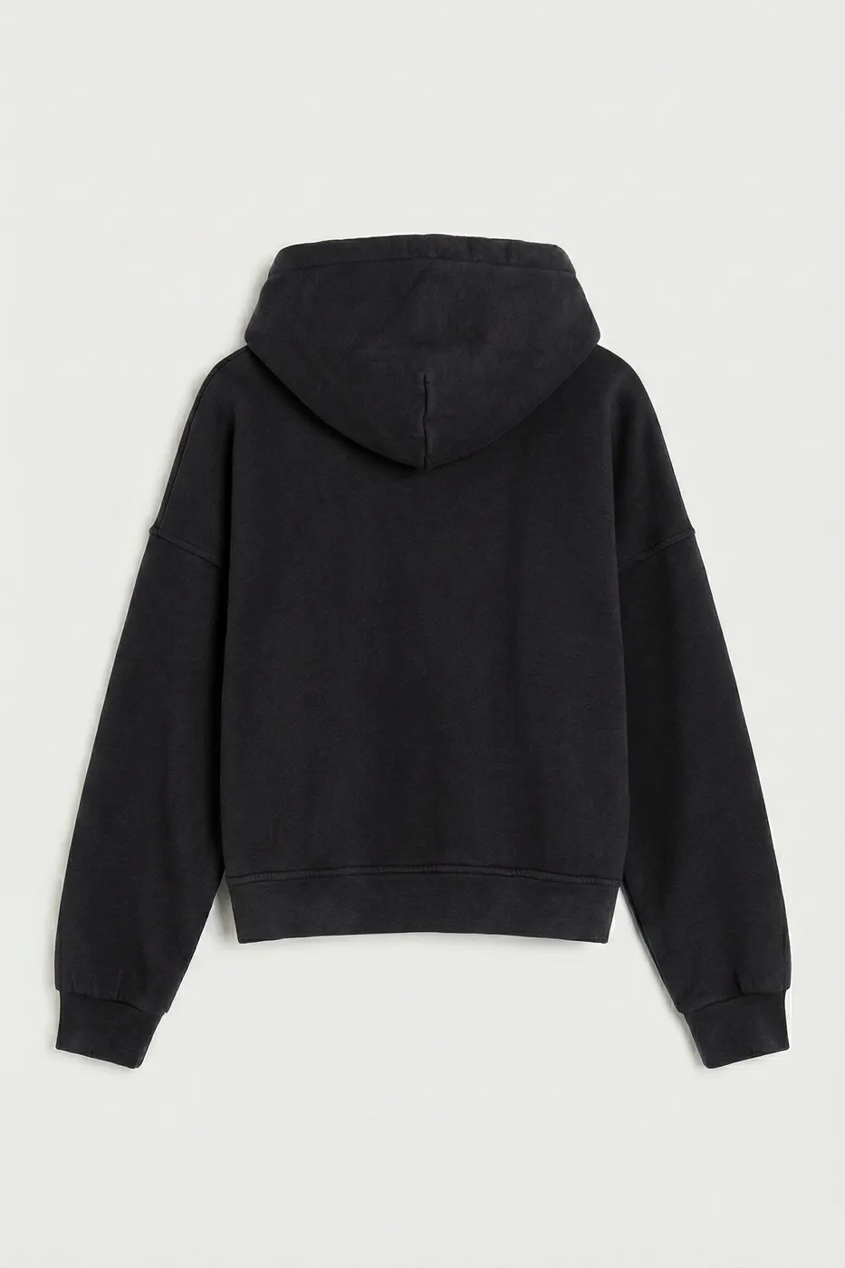 Bayan Antrasit Parça Boyalı Kapüşonlu Sweatshirt