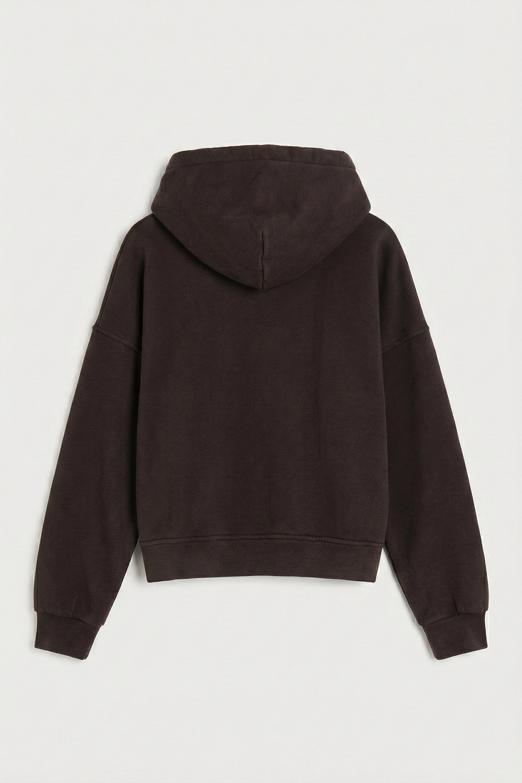 Parça Boyalı Kapüşonlu Sweatshirt