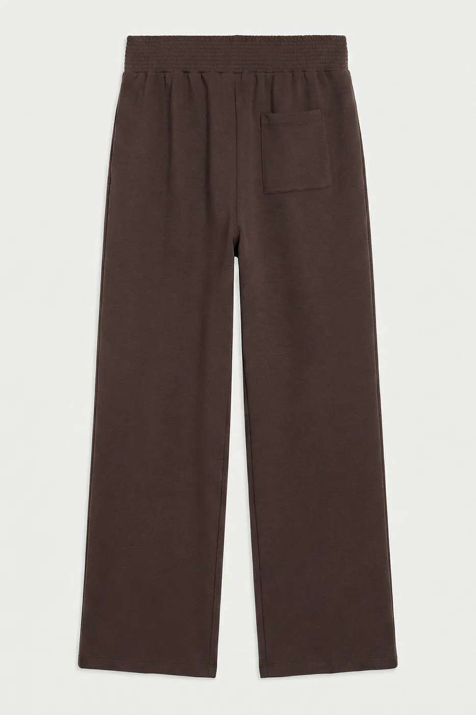 Bayan Kahverengi Nervür Dikiş Detaylı Bol Pantolon