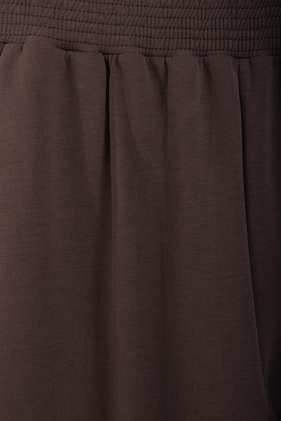 Bayan Kahverengi Nervür Dikiş Detaylı Bol Pantolon