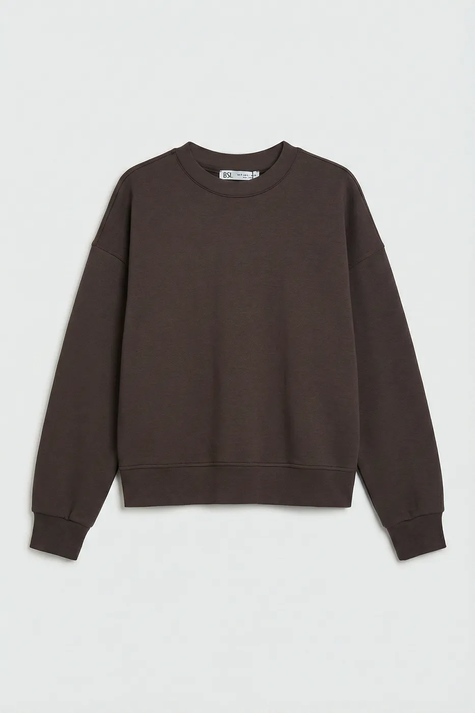Bayan Kahverengi Basic Oversize Sweatshirt