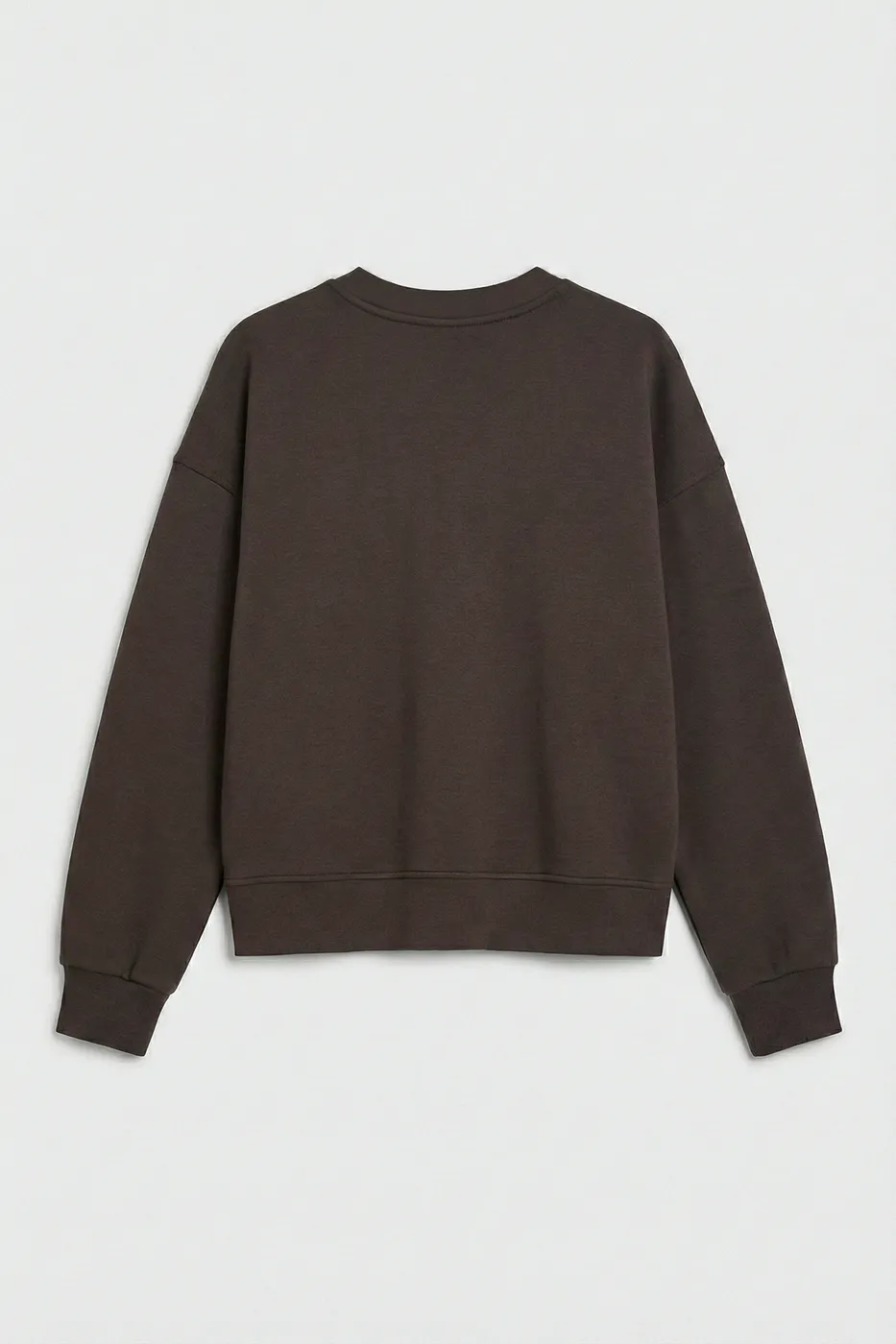 Bayan Kahverengi Basic Oversize Sweatshirt