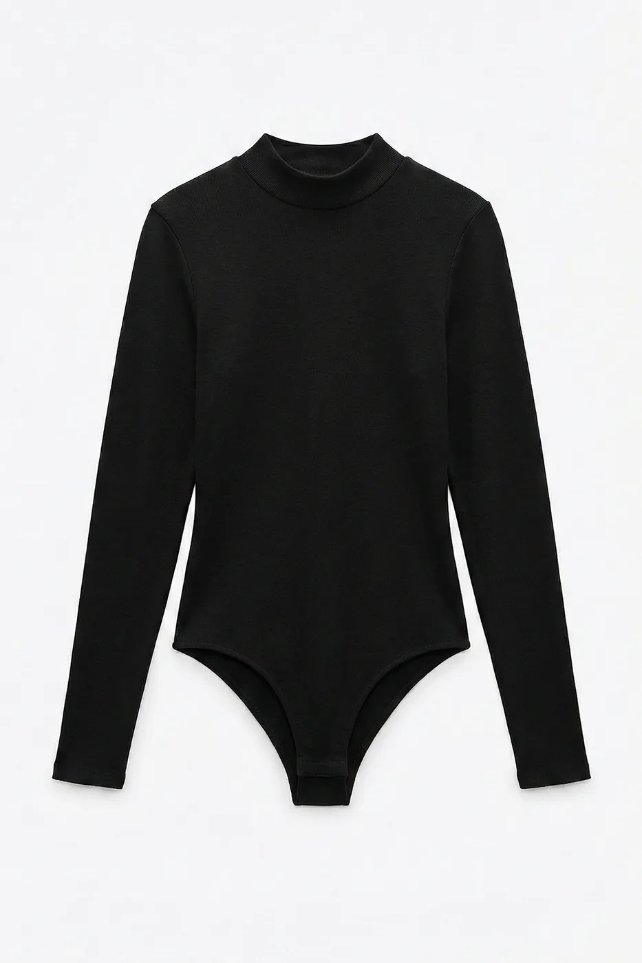 Bayan Siyah Uzun Kollu Bodysuit