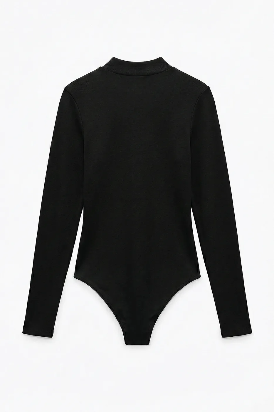 Bayan Siyah Uzun Kollu Bodysuit