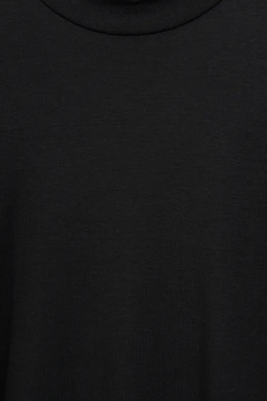 Bayan Siyah Uzun Kollu Bodysuit - BSL