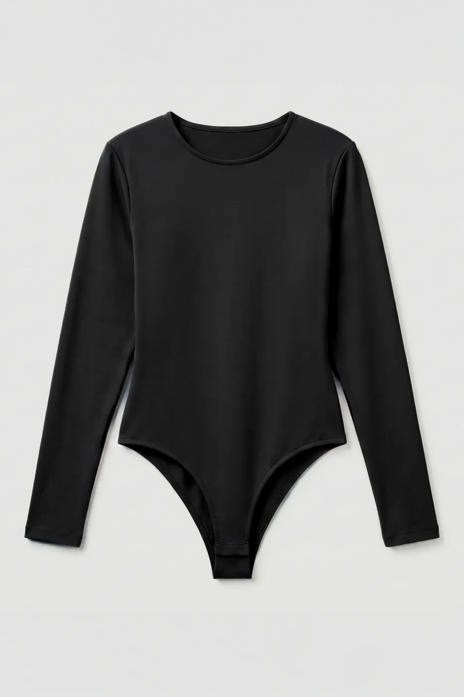 Bayan Siyah Bisiklet Yakalı Bodysuit