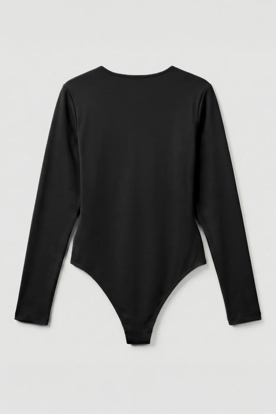 Bayan Siyah Bisiklet Yakalı Bodysuit