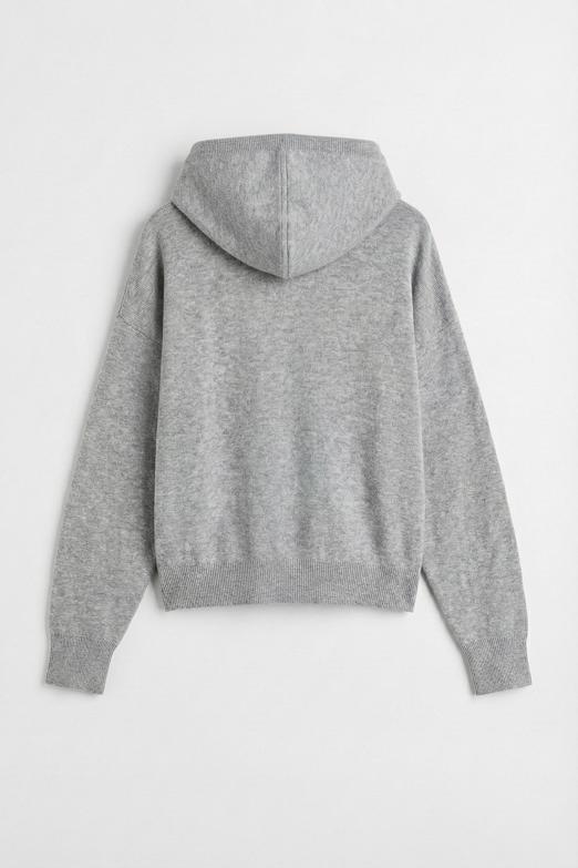 Kapüşonlu Fermuarlı Triko