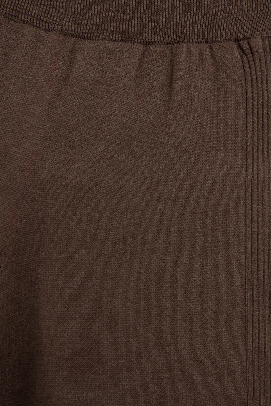 Bayan Kahverengi Triko Düz Paça Pantolon