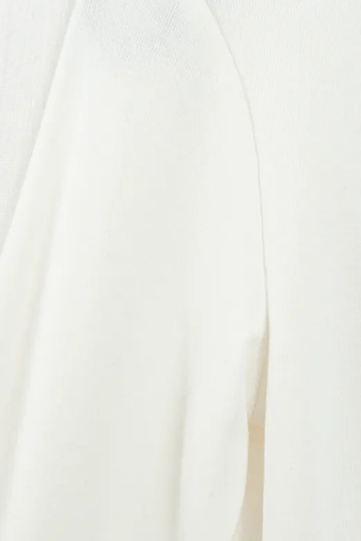 Bayan Beyaz Yüksek Yaka Uzun Kollu Top - BSL