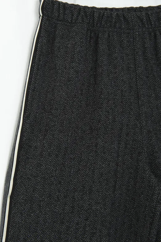 Bayan Antrasit Şerit Garnili Spor Pantolon - BSL