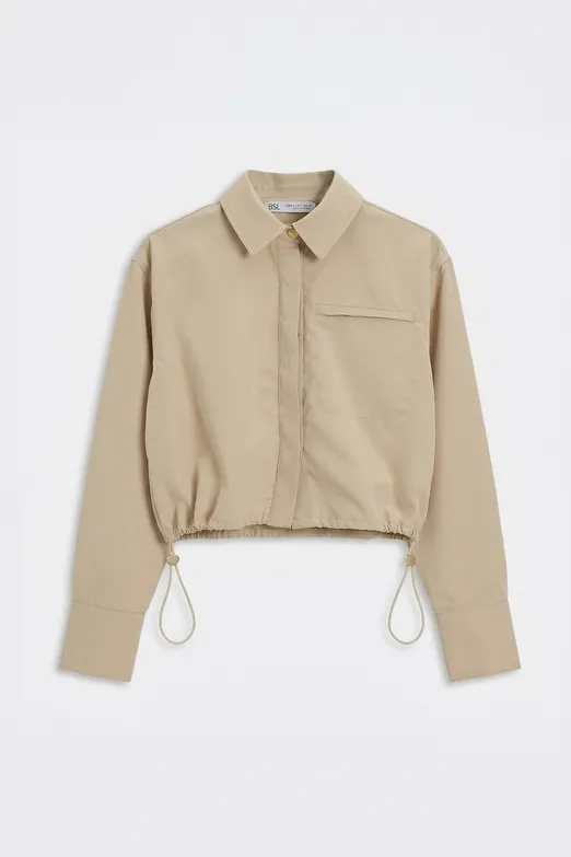 Bayan Taş Crop Bomber Ceket - BSL