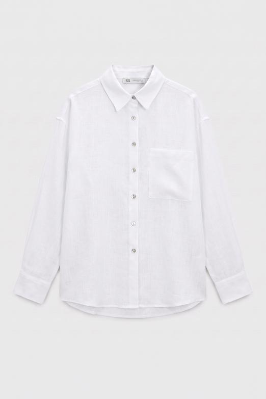 Bayan  %100 Keten Oversize Gömlek