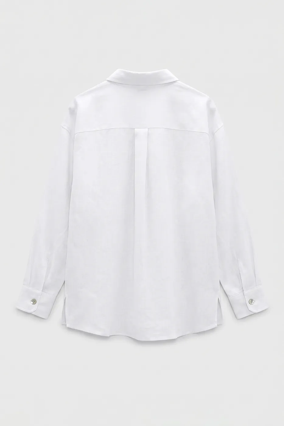 Bayan Beyaz %100 Keten Oversize Gömlek