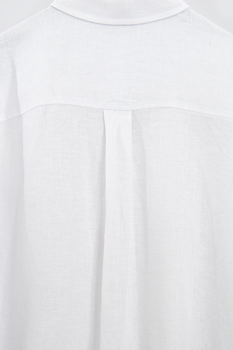 Bayan Beyaz %100 Keten Oversize Gömlek