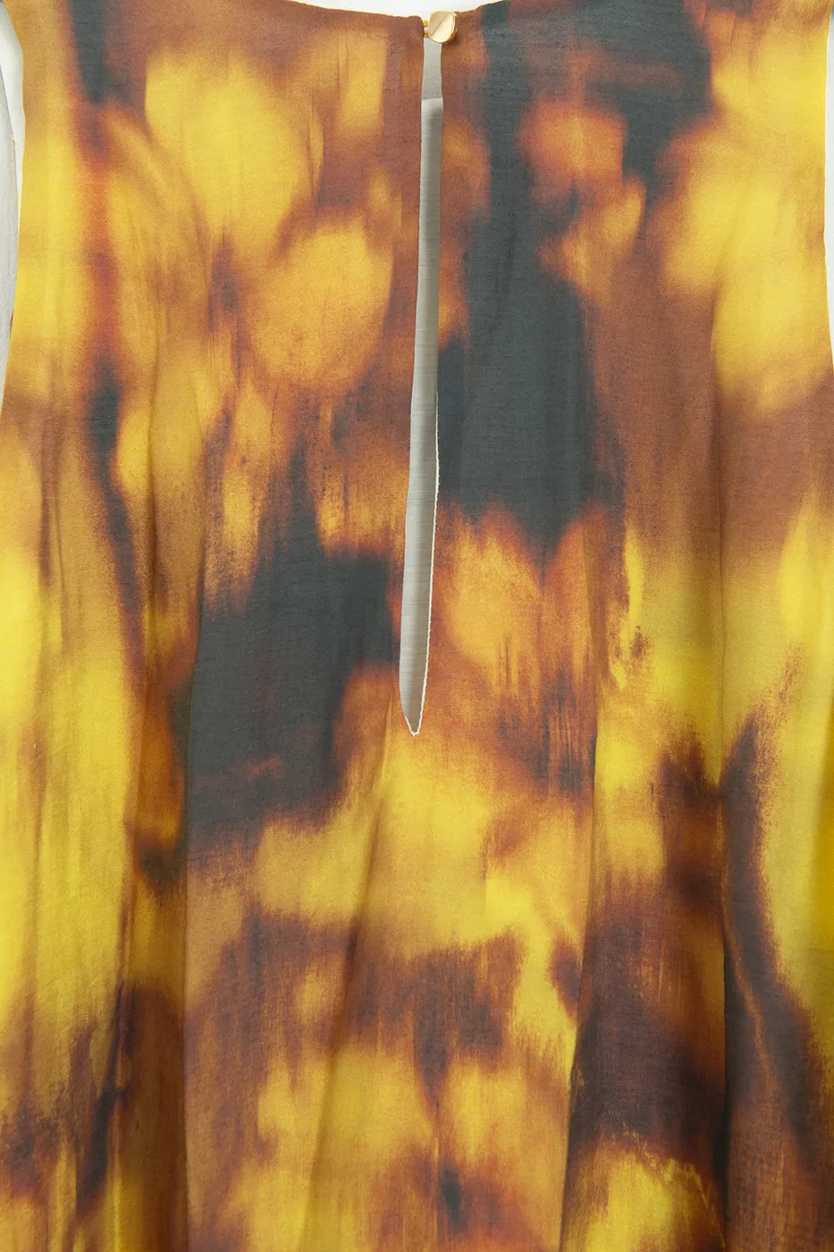 Bayan Kahverengi Modal Oversize Midi Kolsuz Elbise