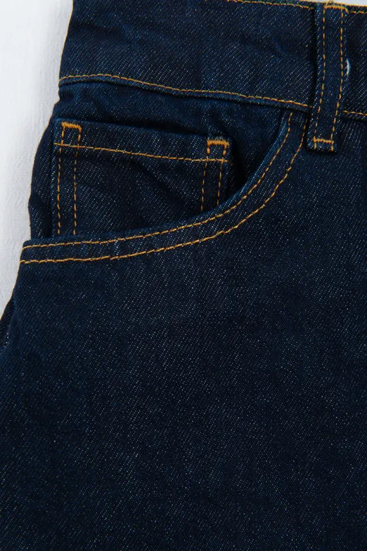 Bayan Lacivert Denim Bermuda Şort - BSL