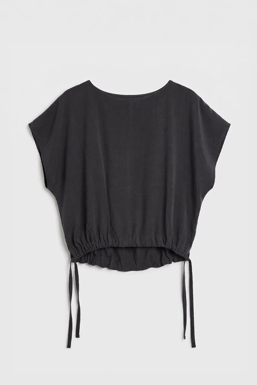 Düşük Omuzlu Bol  Modal Bluz