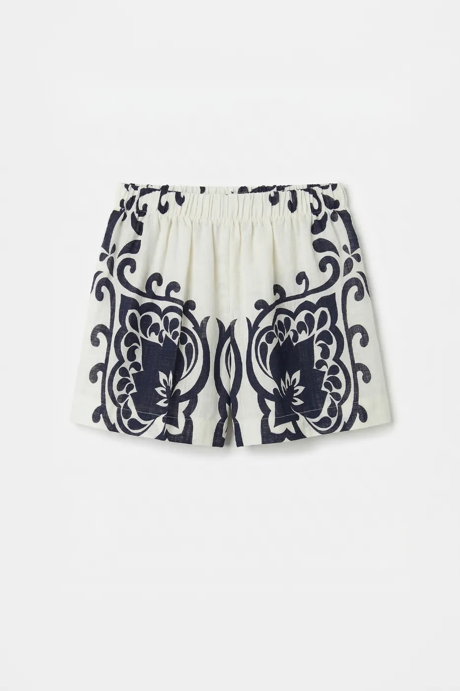 Bayan Lacivert Pamuklu Mini Şort