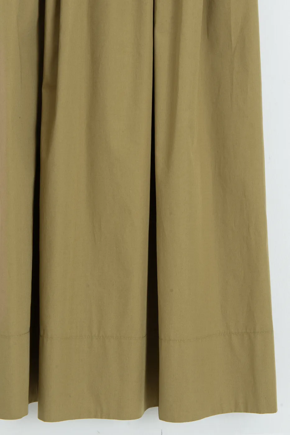 Bayan Haki Askılı Cotton Midi Elbise