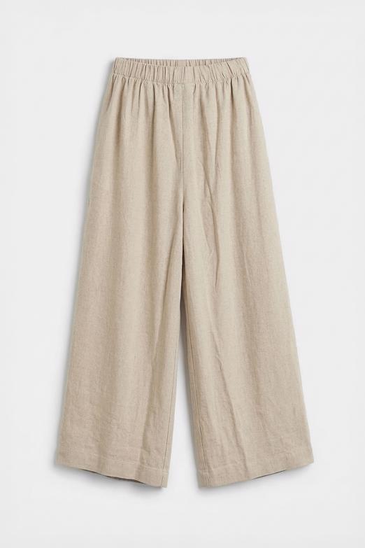 Bayan  Keten Karışım Oversize Pantolon