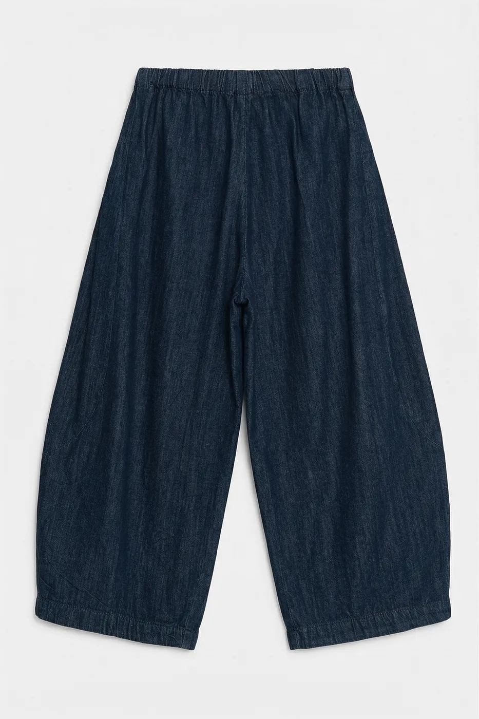 Bayan Lacivert Şalvar Denim Pantolon