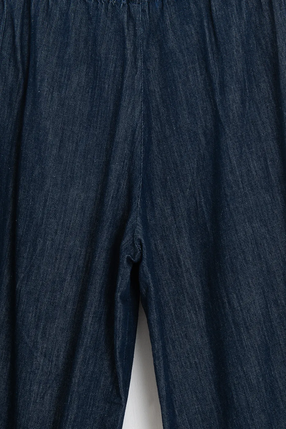 Bayan Lacivert Şalvar Denim Pantolon