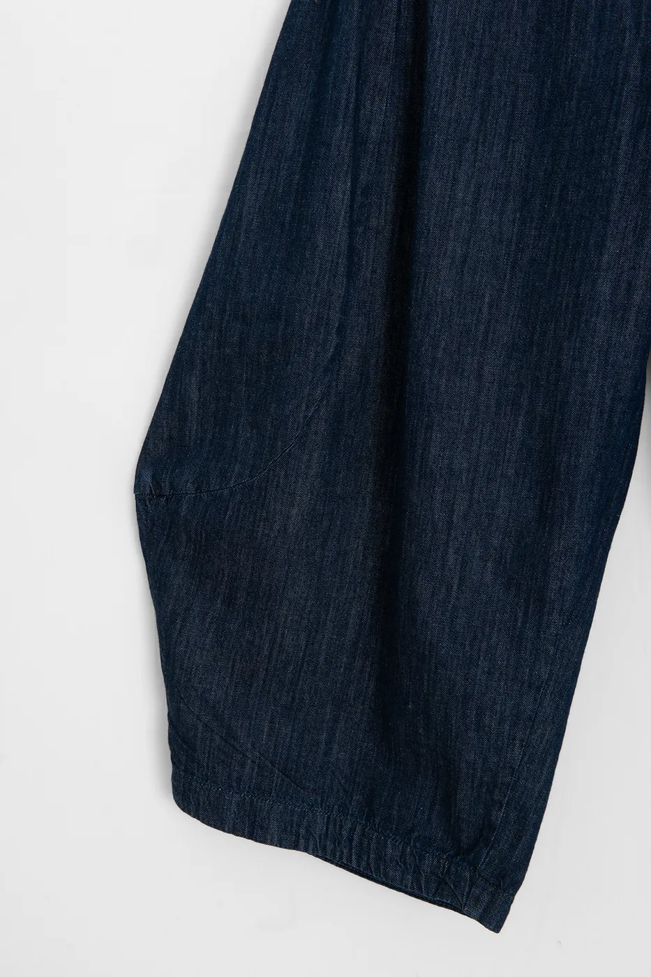 Bayan Lacivert Şalvar Denim Pantolon