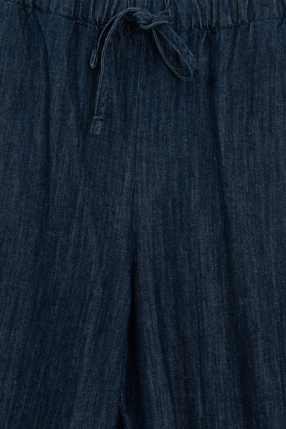 Bayan Lacivert Şalvar Denim Pantolon