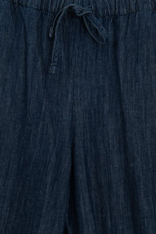 Bayan Lacivert Şalvar Denim Pantolon - BSL