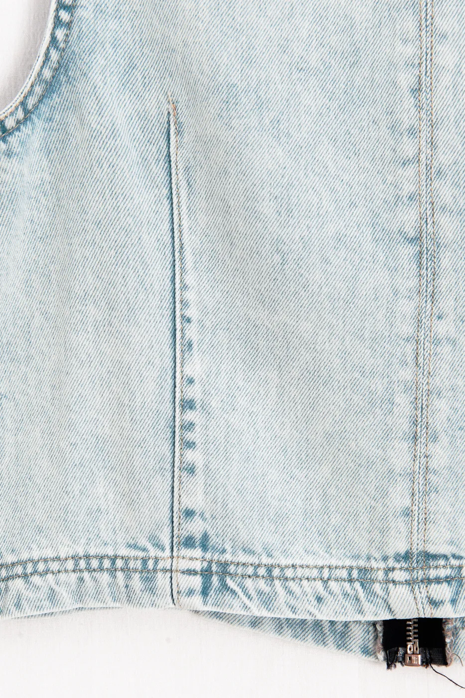 Bayan Mavi Kolsuz Denim Bluz