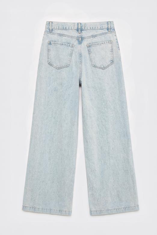 Bağcıklı Bol Denim Pantolon