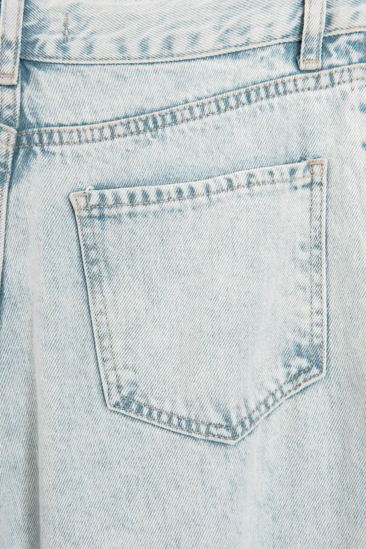 Bayan Mavi Bağcıklı Bol Denim Pantolon - BSL