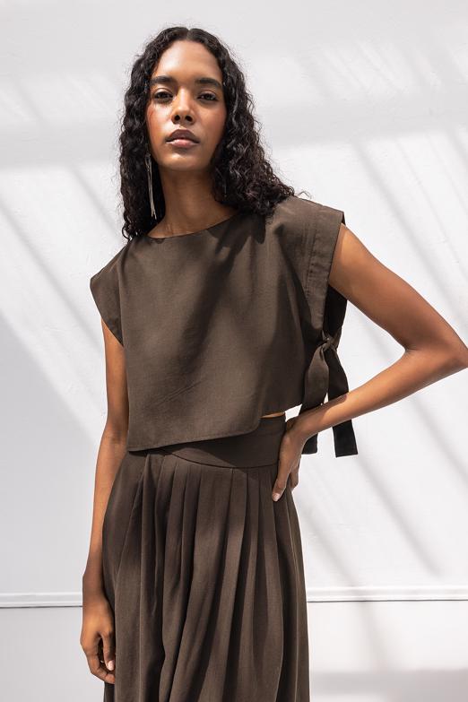 Yan Bağlama Detaylı Bluz