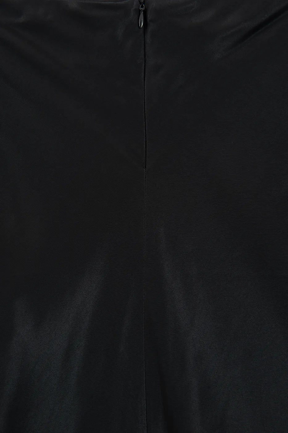 Bayan Siyah Dantel Detaylı Saten Midi Etek