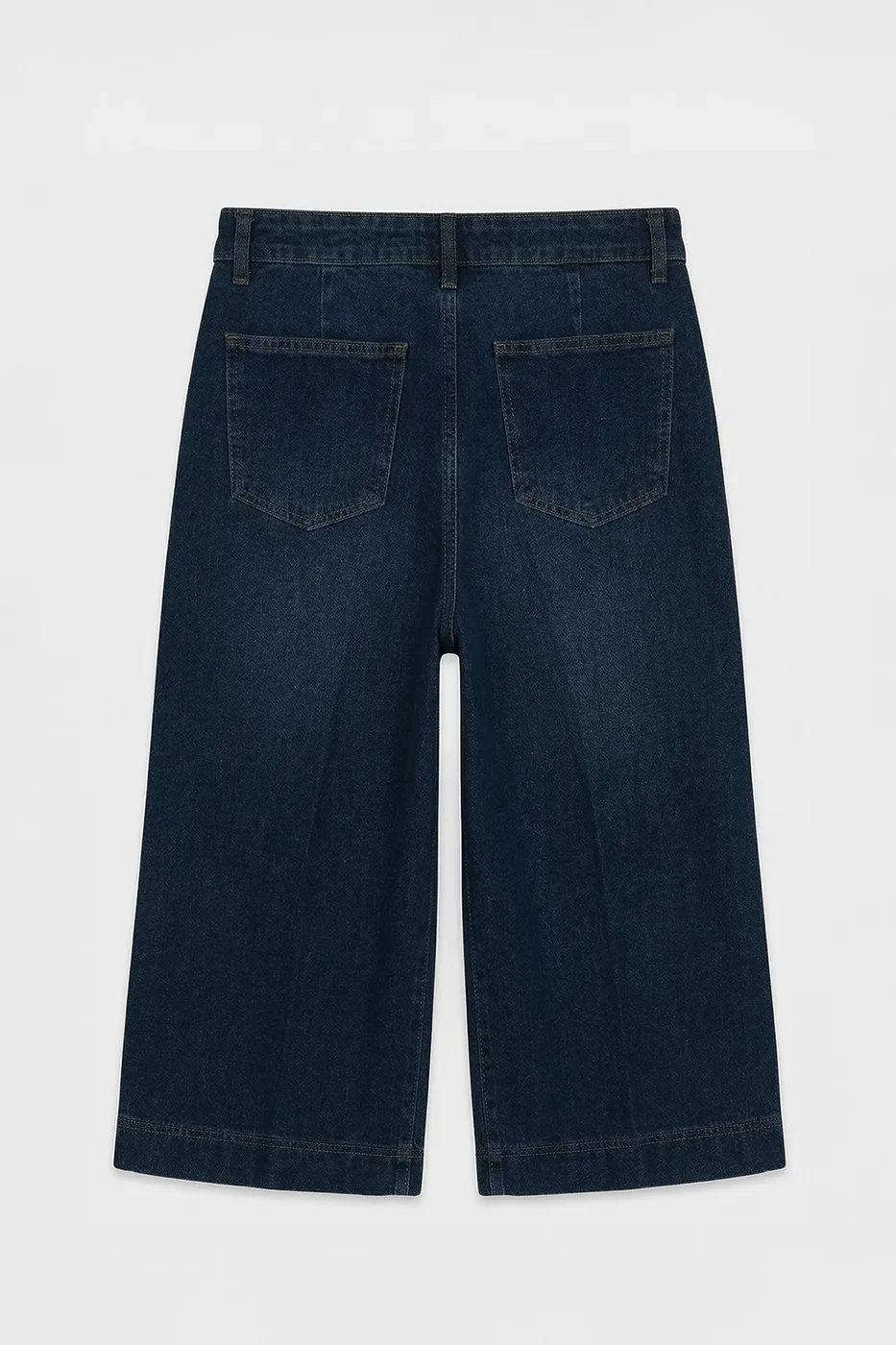Bayan Mavi Culotte Denim Pantolon