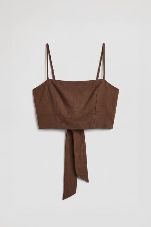 Keten Arkadan Bağlamalı Bustiyer