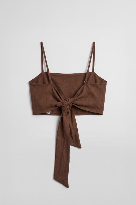 Keten Arkadan Bağlamalı Bustiyer