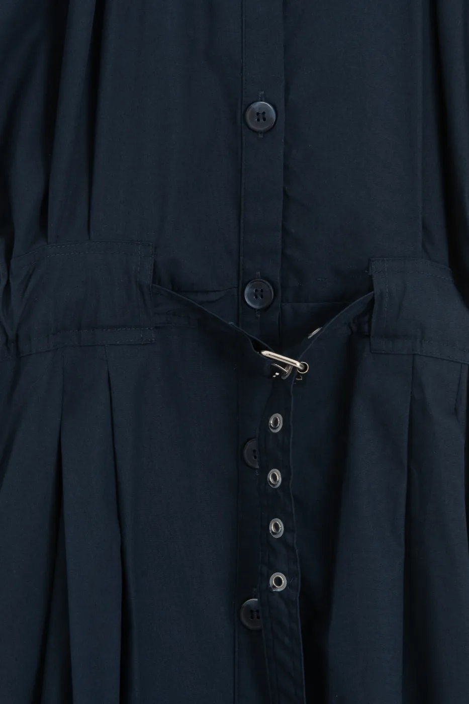 Bayan Lacivert Pileli Maksi Cotton Elbise