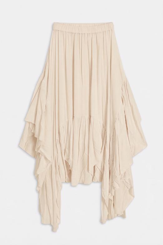 Mendil Etek Detaylı Midi Etek