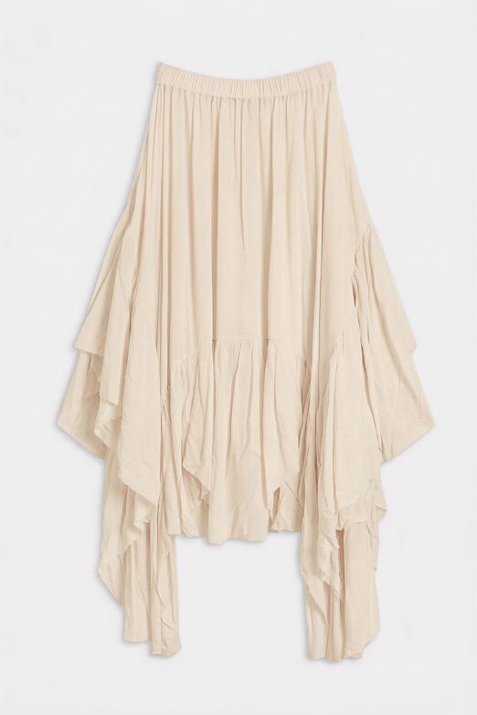 Mendil Etek Detaylı Midi Etek