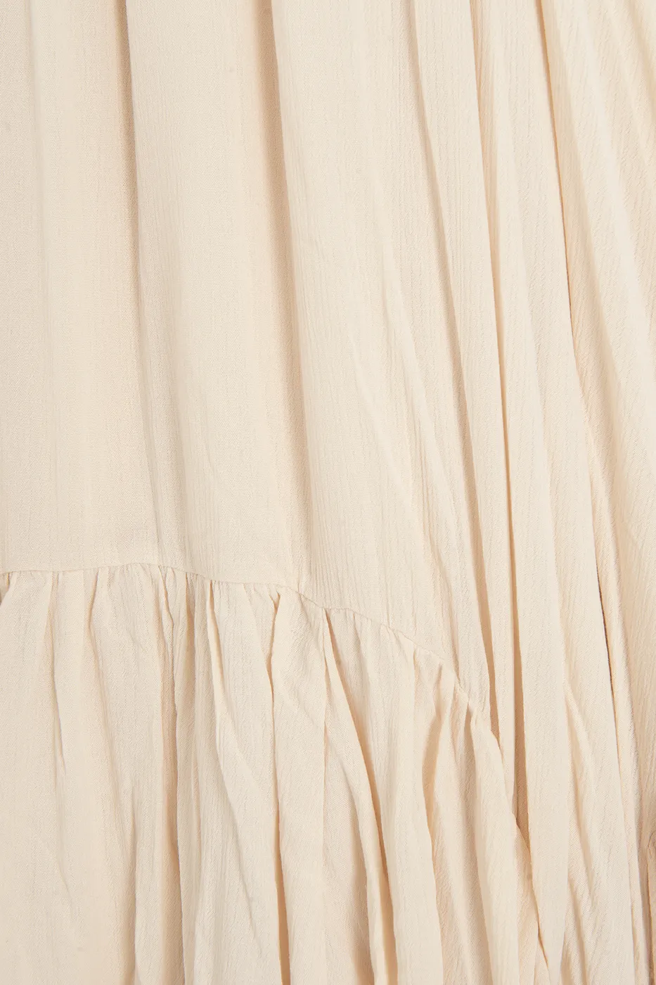 Bayan Bej Mendil Etek Detaylı Midi Etek